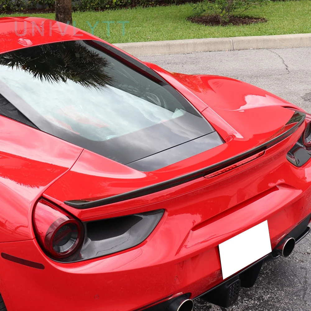 Suitable for 2015-2018 Ferrari 488 GTB F142M Carbon Fiber material Rear Spoiler Trunk Spoiler Aerodynamic Accessories Body Kit