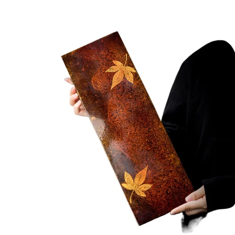 Handmade lacquered maple leaf dry brewing tray Household wooden tea tray Tea tray Kung Fu tea table