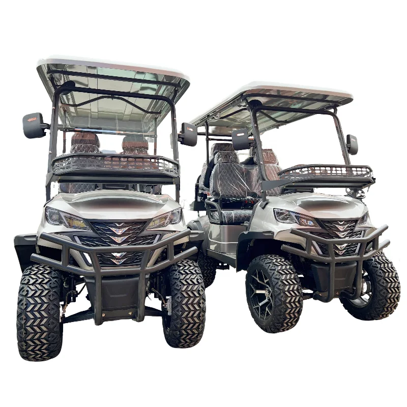 

Newest Off-road Club Golf Cart Electric 48V 72V Lithium Battery Golf Hunting Buggy Solar Panels 4 2 6 Seat Golf Carts