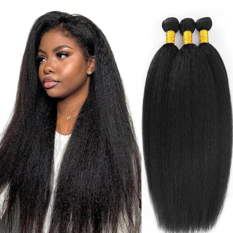 

Kinky Straight Bundles Human Hair 1/3/4 Bundles 100% Human Hair Natural Black Color Burmese Virgin Weave Bundles Hair Extensions