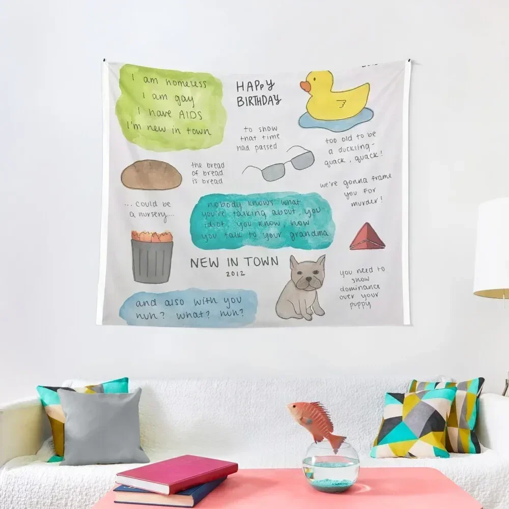 

john mulaney quote collage Tapestry Room Decoration Accessories Wall Tapestries Decorative Wall Mural Cute Room Decor Tapestry