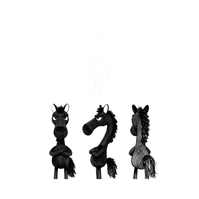 Porte-clés cheval noir en peluche, pendentif de sac à dos, décoration année du cheval, cadeaux du nouvel an pour garçons et filles, 1 pièce