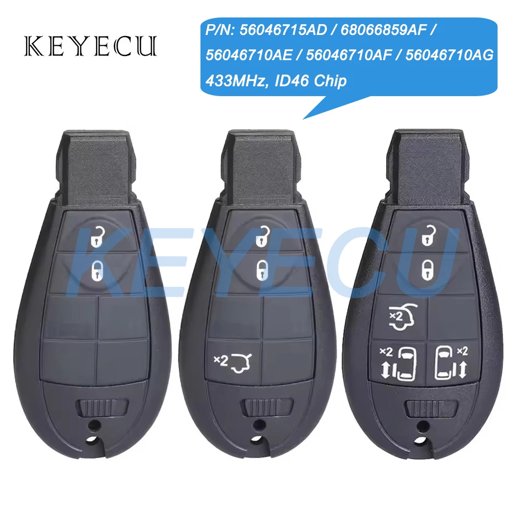 

56046715 АД 68066859 AF 56046710 AE 56046710 AF 56046710 Пульт дистанционного управления AG, чип ID46 433 МГц для Chrysler Grand Voyager 300C