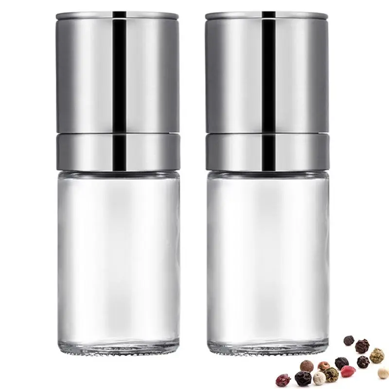 Sea Salt Spice Shaker Pepper Mill Manual 304 Stainless Steel Salt Pepper Grinder with Adjustable Ceramic Grinding Spice Grinder