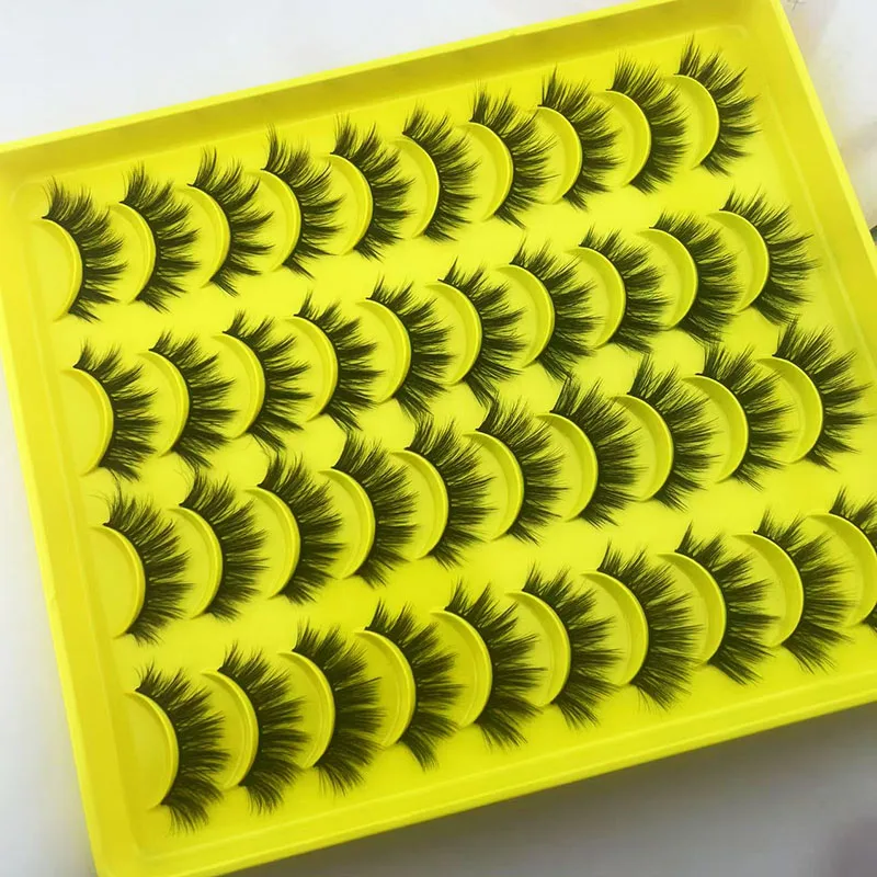 20 Pairs Reusable False Eyelashes Natural Look