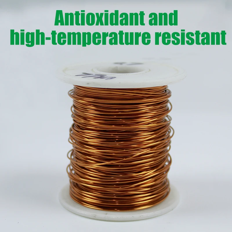 1Piece Copper Enamel Wire Anti oxidation and High temperature Resistant Copper Magnetic Wire Metal Wire for Relays Audio Divide