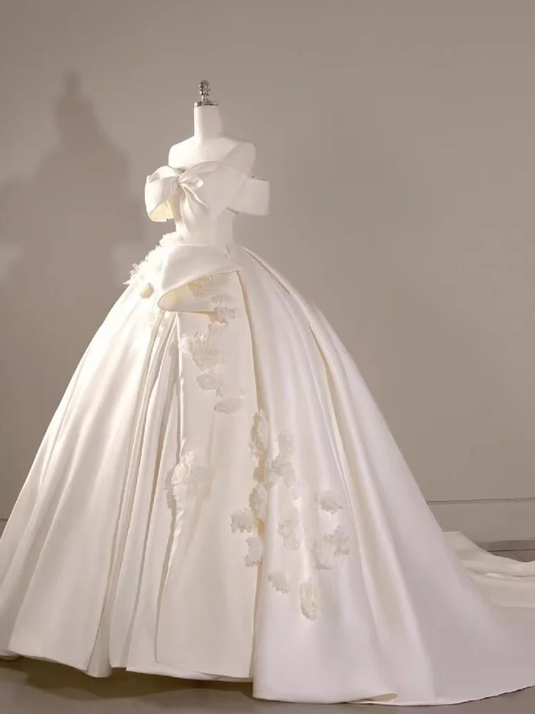 Robe de mariée élégante personnalisée pour femmes, appliques en dentelle, paillettes, tulle, patients de luxe, quelle que soit, Off The Initiated, 2025