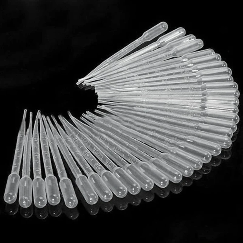 Pipetas transparentes de piezas, goteros desechables para los ojos, suministros de Laboratorio de Ciencia, 1000