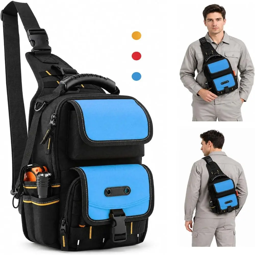 Waterproof Tool Bag Multi-Pocket Compact Design Tool Pouch Heavy Duty Mini Carry Tool Bag For Technician Mechanics Electrician