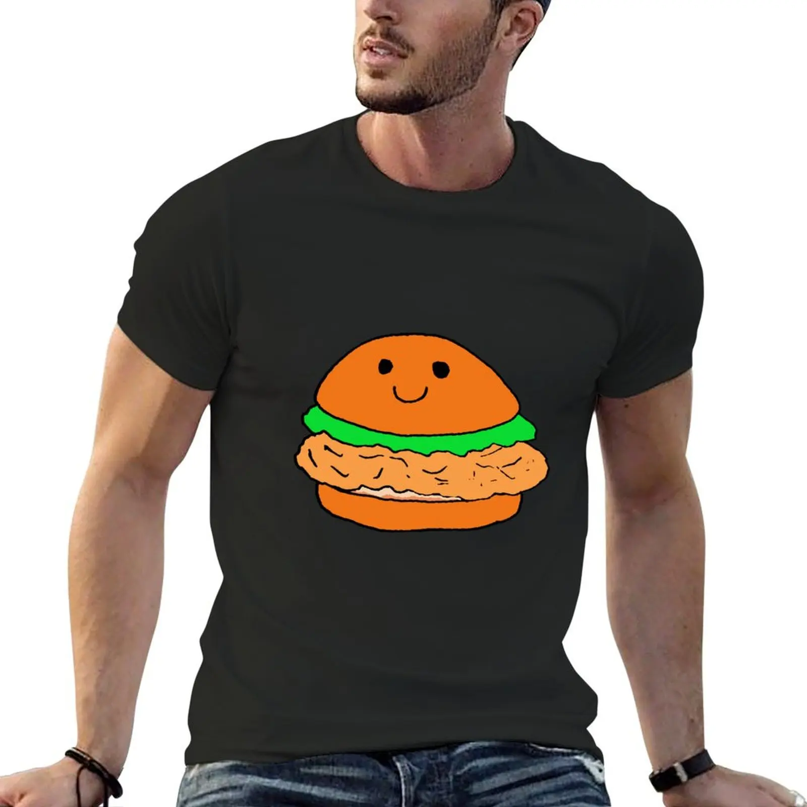 Fried Chicken Sandwich T-Shirt man t shirt aesthetic clothes shirts graphic tee mens clothes