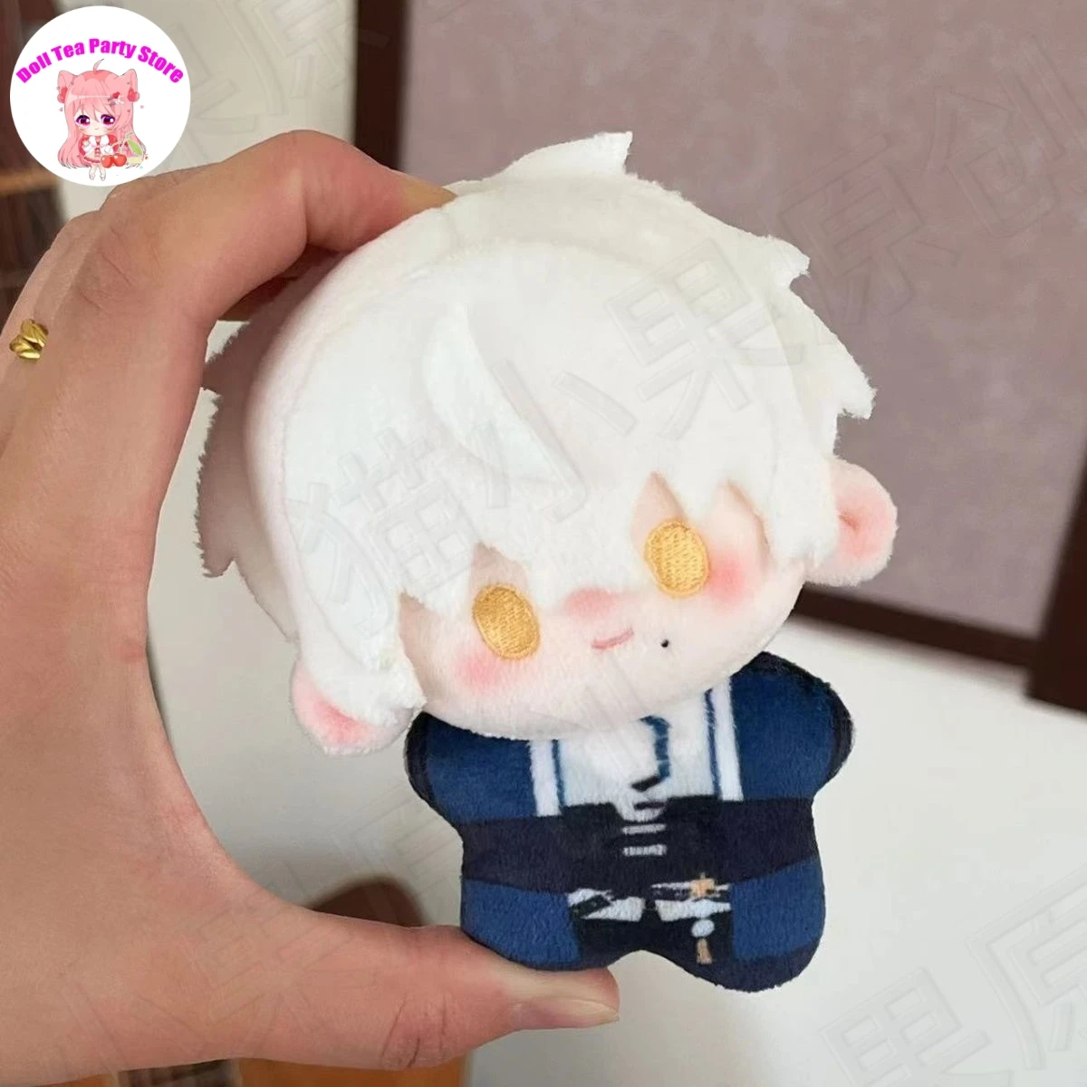 Wanshi Mini Katoenen Pop Schattige Print Zeester Lichaam 10 CM Anime GRIJS RAVEN: STRAF Hanger Pluche Gevulde Poppen Speelgoed Gift