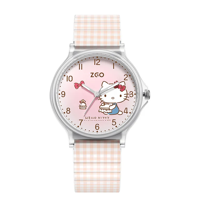 

Hello Kitty Watch Sanrio Cute Anime Cartoon Creative Simple Multi Style Student Waterproof Kawaii Watch Only Check Time gift