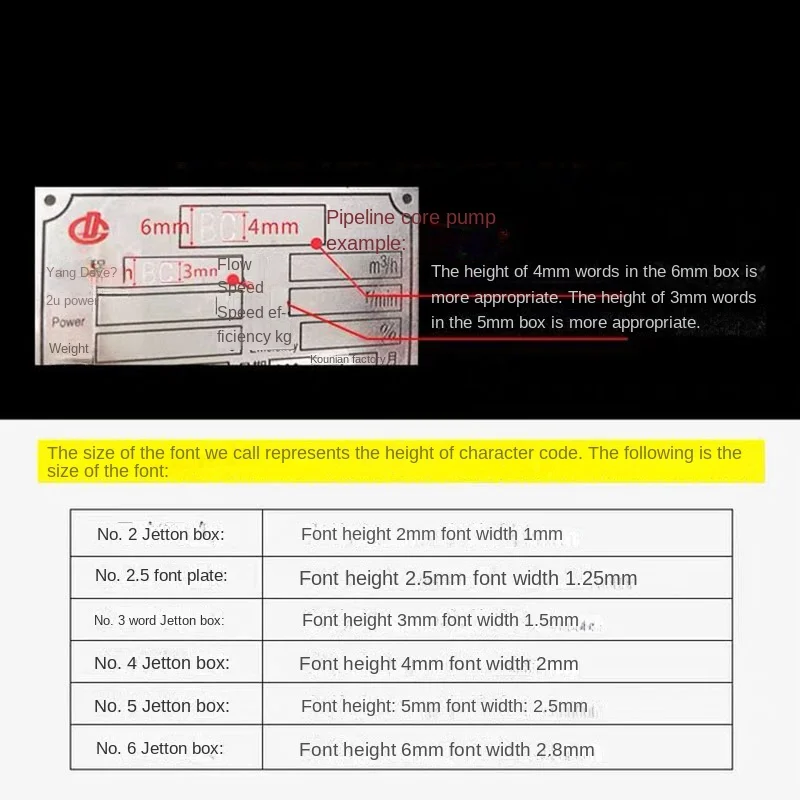 Semi-automatic Engraving Machine, Steel and Aluminum Alloy Nameplate Metal Identification Card Engraving Label and Marking Tool