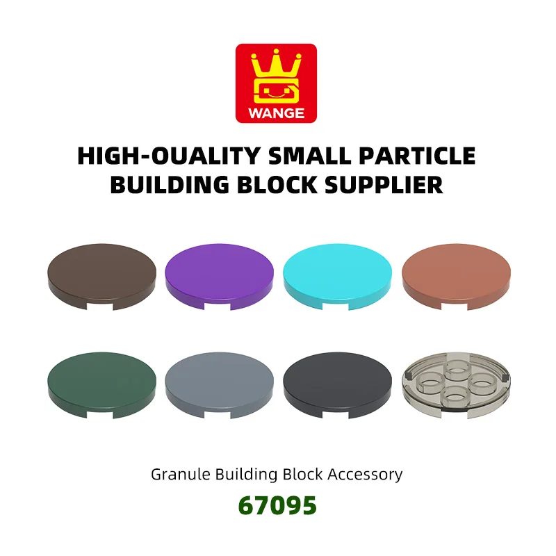 WANGE 113Pcs/Lot 67095 3X3 Holeless Center Circle Bulk Small Building Blocks Assembly Compatible DIY Children's Toy Gift Box