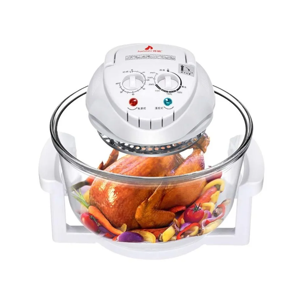 Glass Air Fryer Oven Extra Large Air Fryer Halogen Oven for Quick Easy Meals for Entire Family Bake Grill Steam Broil Roast