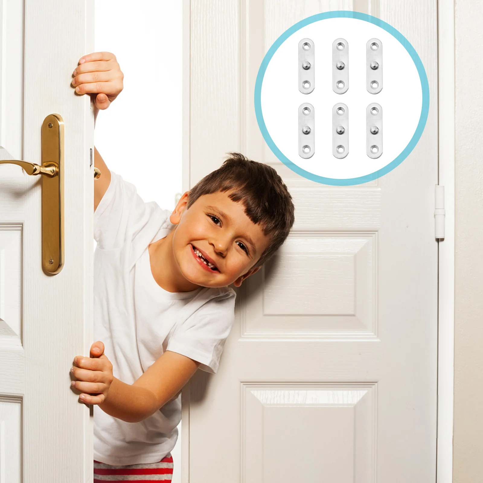 

6 Pcs 360 Degree Rotating Hinge Rotate Hidden Hinges Stainless Steel Revolving Thicken Window Door Pivot