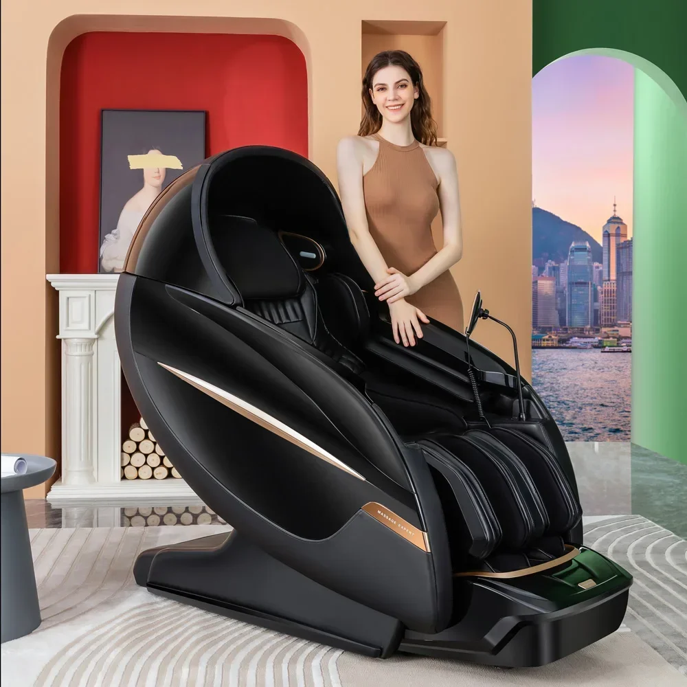 Full Touch Screen Remote Control Electric Home Massage Chair 4d 0 Gravity Foot Roll with Musical Function and Body Healthcare