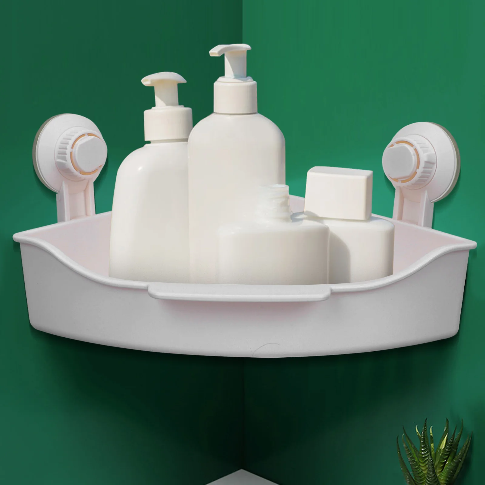 

Suction Cup Shower Bathroom ganizer Rack Non Punching Wall Mounted Triangle Storage Shelf Strong Load Bearing Capacity