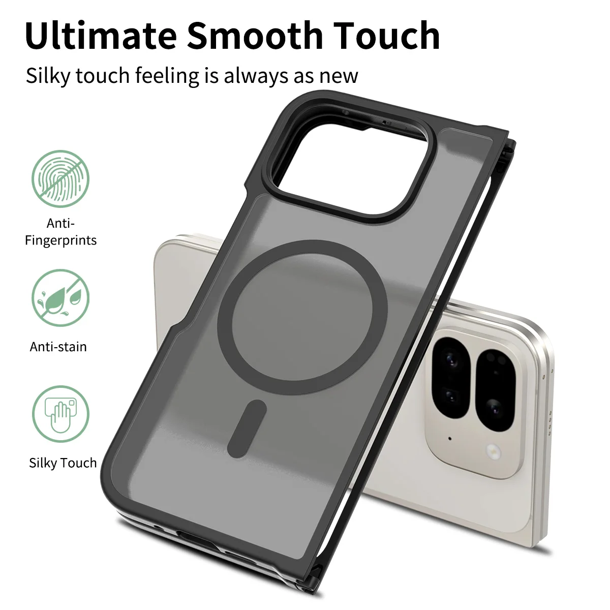 Für Pixel 10 Pro Fold Matte Magnetic Case, kompatibel mit MagSafe Drop Protection Translucent Cover für Google Pixel 10 Pro Fold – Detail 7