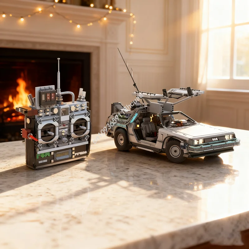 

7357pcs MOC UCS 1 8 DeLorean Time Machine Doc Model Teamed Building blocks Assemble DIY creative toys Brick Christmas gift Kids