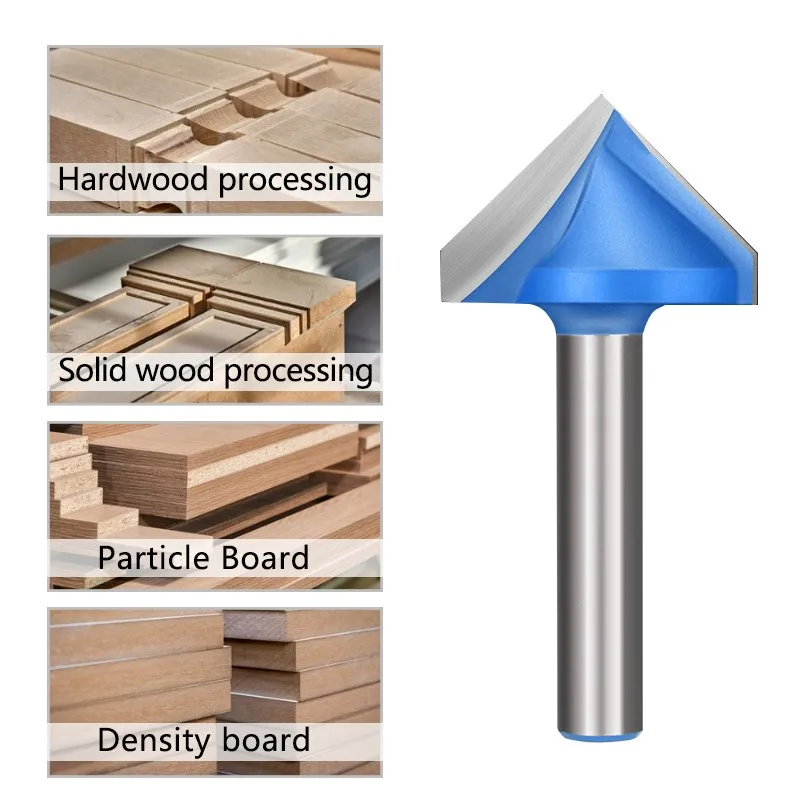 Imagem -04 - Xcan 1pc 6x22 mm 60 90 120 150 Graus v Forma de Fresagem Cnc Gravura Bits Bits de Madeira Router Moagem de Madeira Corte 3d Cortador