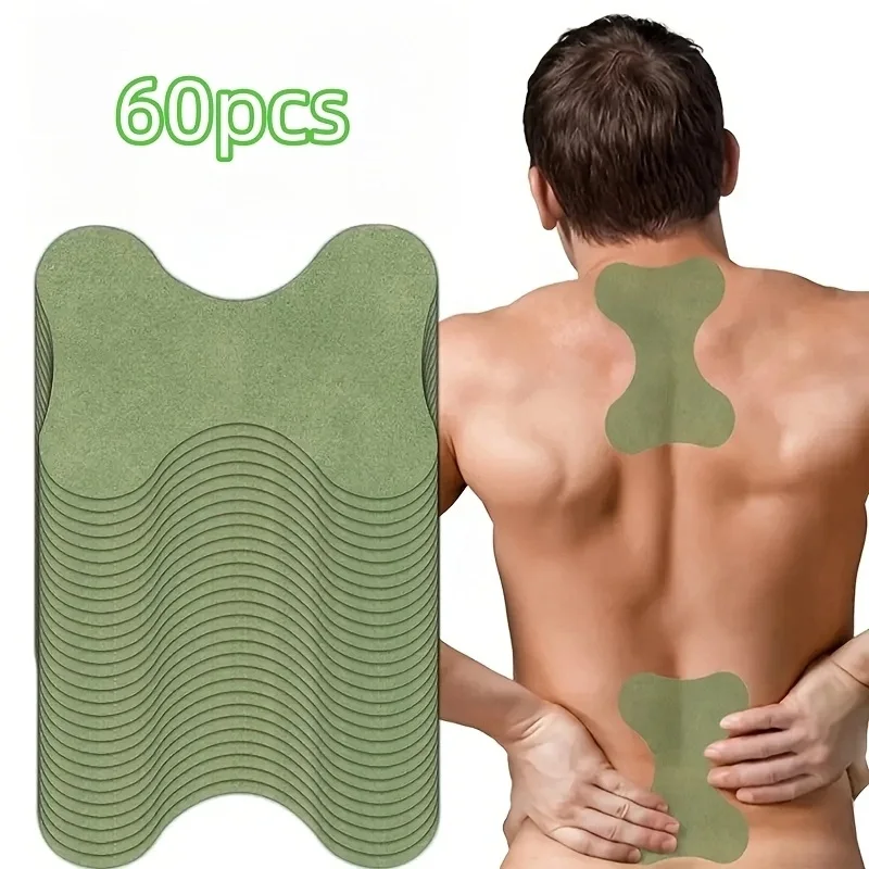 

60pcs Natural Mugwort Heating Patches, Suitable for Neck, Shoulders, Back, Knees, Abdomen Warmth and Heating
