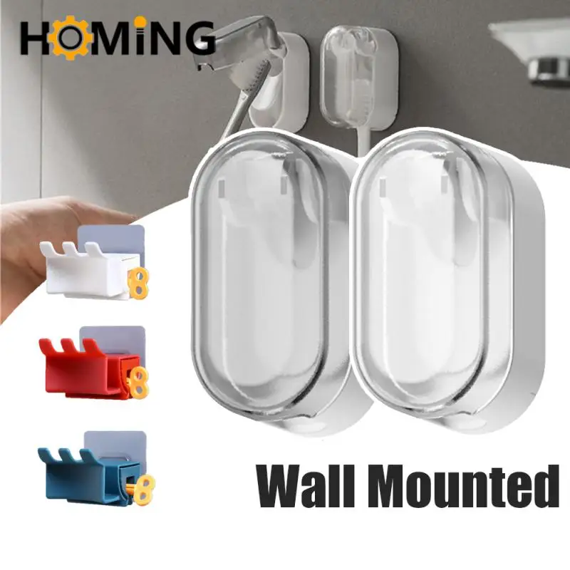 

Wall-mounted Toothbrush Holder With 2 Toothpaste Dispenser Punch-free Bathroom Storage For Home Waterproof Bathroom Accessories