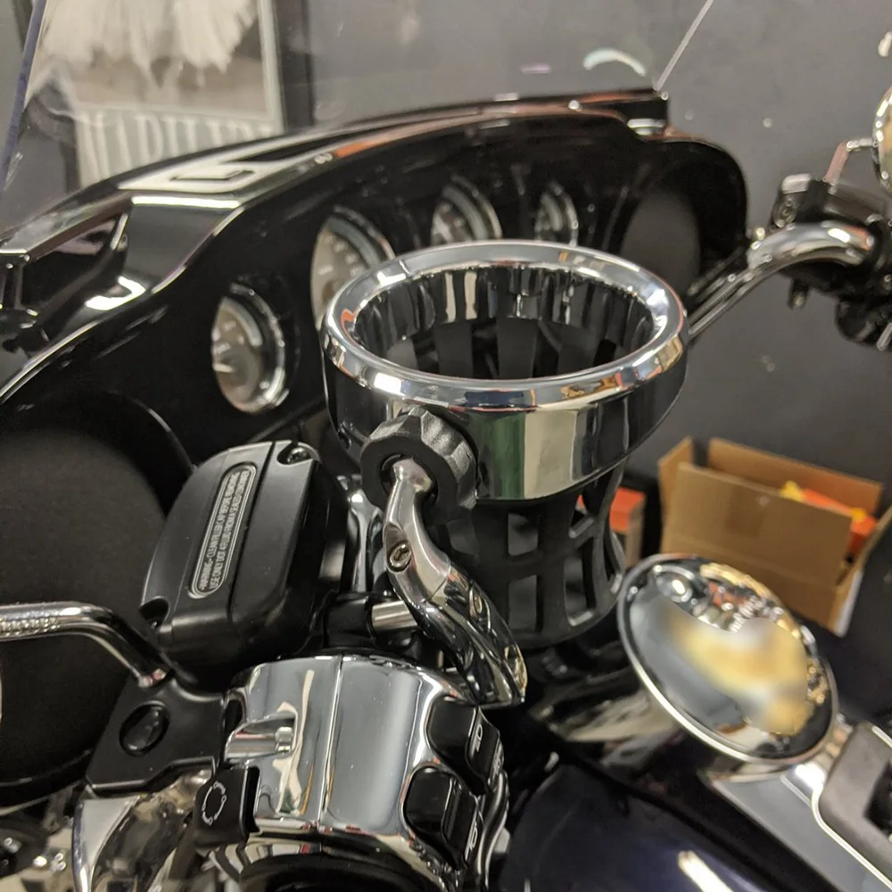 

AB98-Motorcycle Handlebar Drink Cup Holder For Honda GL1800 Goldwing For Softail Electra