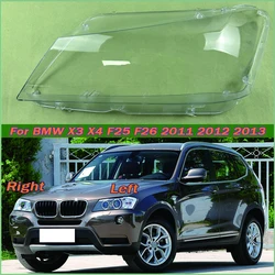 For BMW X3 X4 F25 F26 2011 2012 2013 Car front Headlight glass headlamps transparent lampshade lamp shell Headlight Cover lens