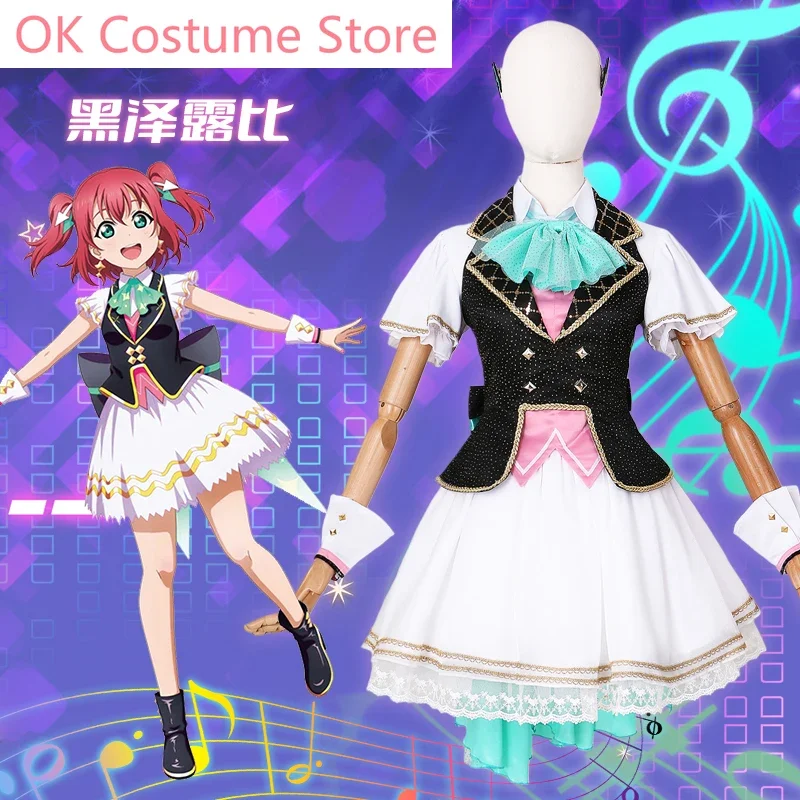 Anime! Lovelive Aqours KU-RU-KU-RU Cruller Kanan Chika Ruby All Members SJ Lovely Uniform Cosplay Costume Party Outfit