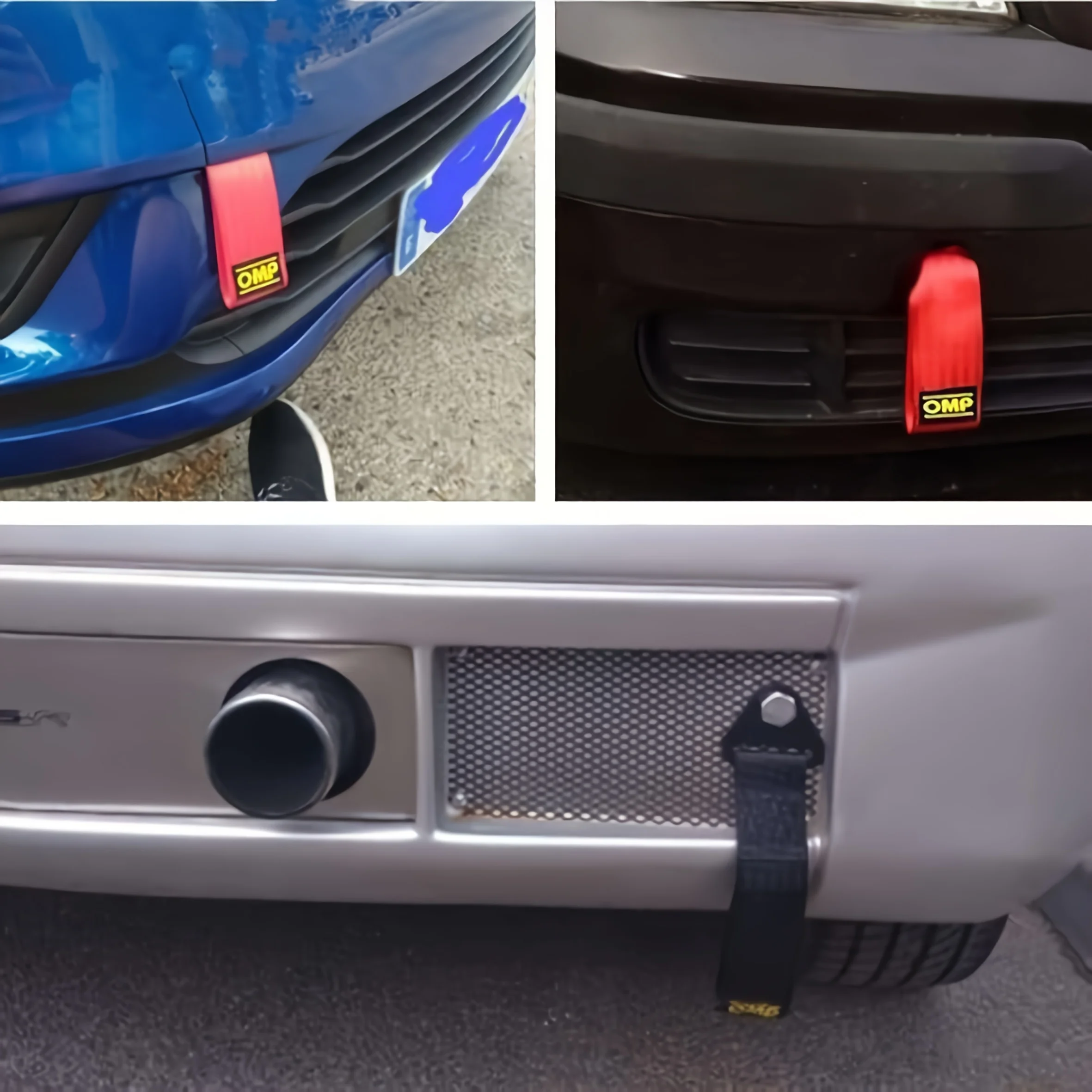 High-Strength Car Nylon Tow Rope Universal Tow Eye Strap with Bumper Trailer Compatibility Exterior Car Decoration with Screws image 3