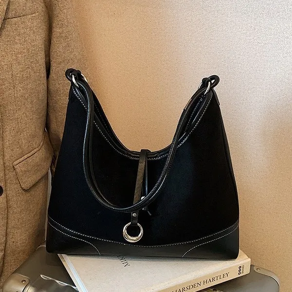 

2025 New Large Capacity Bucket Bag for Women Fashionable Tote Purse for Work, Spacious Shoulder Bag with Drawstring, Elegant