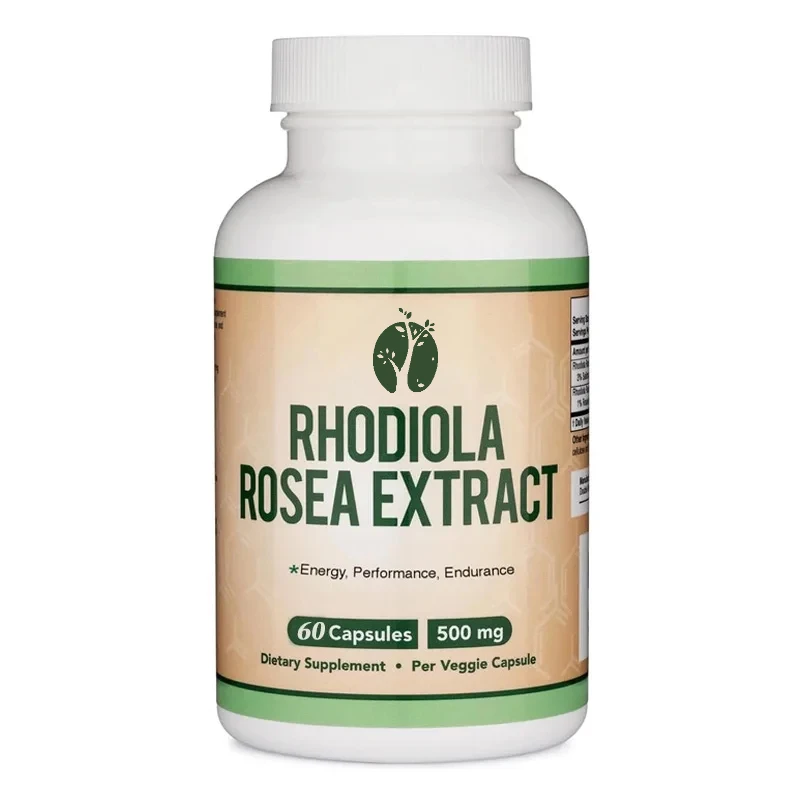 Rhodiola Rosea Supplement 500 mg, 60 Vegetarian Capsules Supports Overall Health Gluten-Free