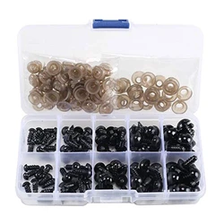 5-16mm Eyeball Doll Accessories Black Plastic Plush Safety Eyes Amigurumi for Toys 6mm 8mm 10mm 12mm DIY Funny Toy Eyes Animal