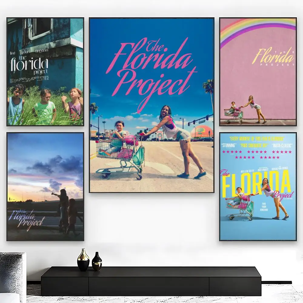 Anime T-The Florida Project Poster  High-definition Art Sticker Self Adhesive Waterproof Home Decoration