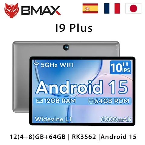 BMAX I9 Plus Kids Tablet | 10.1" HD | Android 15 | 8GB+64GB | Quad-Core RK3562 | WiFi 6 | Shockproof Case | Parental Control | L