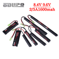 2/3A NiMH Battery 8.4V 9.6V 1600mah Airsoft Battery for M110 SR25 HK416 G3, CQB Rifle Guns AK47 AEG'S with Mini Tamiya Connector