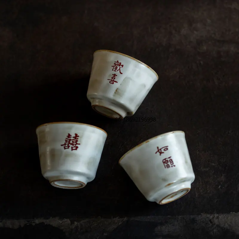 Ceramic Teacup Master Cup Kung Fu High-end Cup Personal Special Single Cup Drinking  Hospitality  Set Exquisite