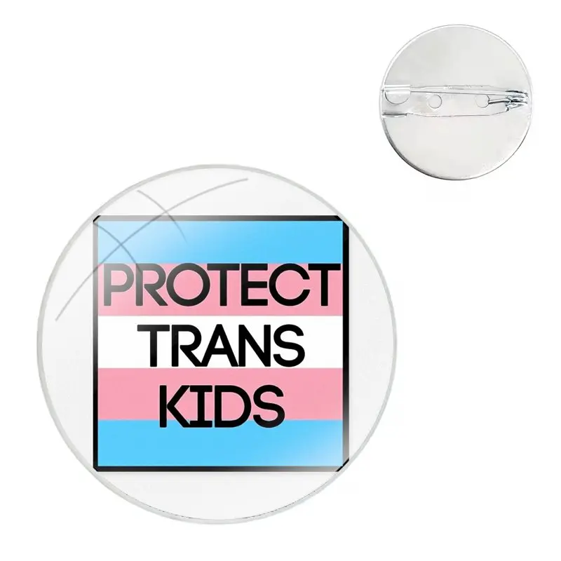 Protect Trans Kids Customizable Pins Badge Metal Brooches For Clothes Backpack Decoration gift