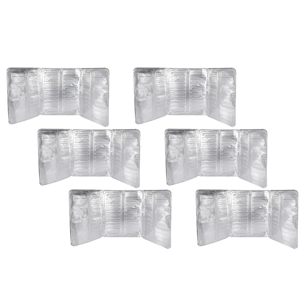 

6 Pcs Anti Splash Oil Aluminum Foil Boards Kitchen Supplies Plates Cooking Wall Protect Grease Proof Easy Clean