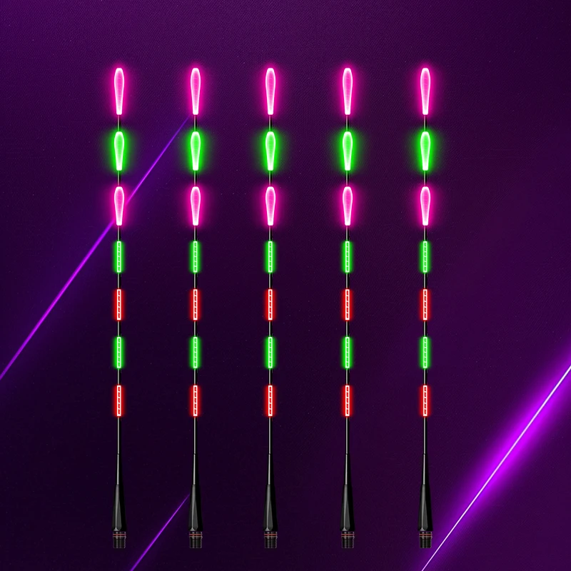 

5pcs/Lot Fishing Floats DIY Drift Tail LED Luminous Bobber High Brightness Optical Fiber Antenna Fishing Tackles Accessory