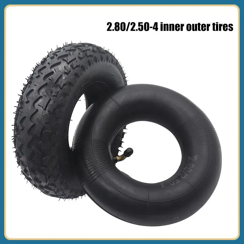 High-density gas High stability 9 Inch 2.80/2.50-4 Outer Tyre Inner Tube for Off-road Tire for Fits Gas /Electric Scooter