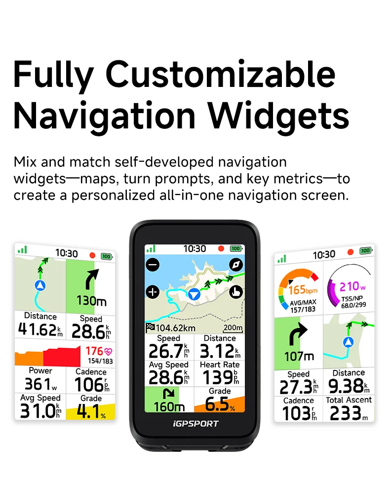 iGPSPORT BiNavi Air Touchscreen GPS Fahrradcomputer Leichtgewichtiger Farbdisplay-Fahrradnavigator Fahrradzubehör – Detail 14