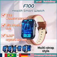 F100 Smart Watch With Bluetooth ECG Measurement Watches OCA LCD Waterproof Outdoor Smart Watches For Men Women Gifts Kids Gifts