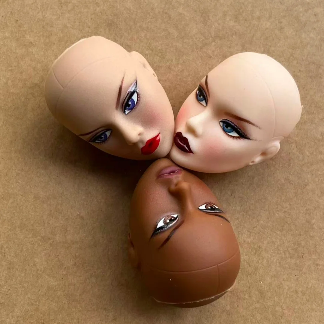 Poppy Good Makeup 1/6 Bald Head Beige Super White Coffee Yoga Slim Doll Body Collectible Toy Figure