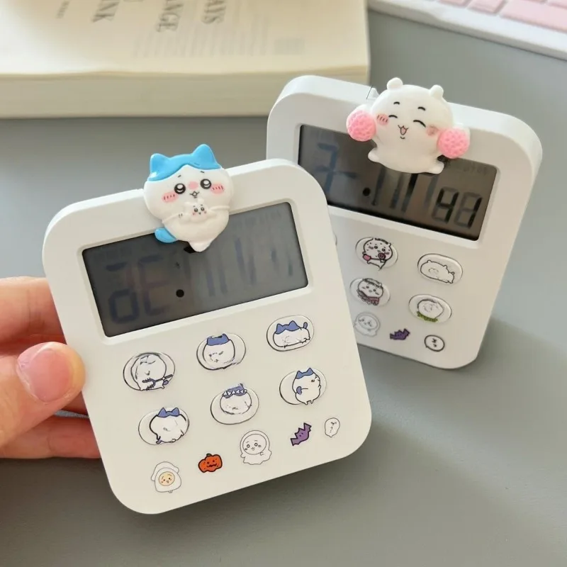 MINISO Timer Lucu Kawaii Chiikawa Usagi Momonga Jam Alarm Timer Menghadiri Kelas Belajar Portabel Anak Sekolah Yang Disayangi