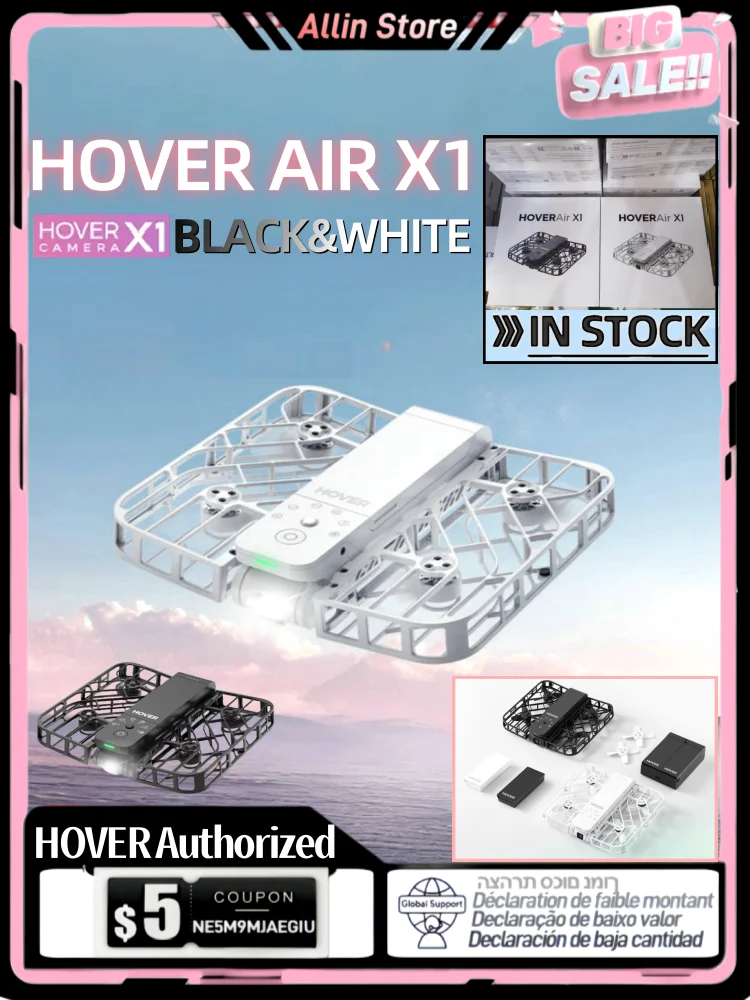 Hover Camera X1 HOVER Air X1 Revolutionary Flying Camera 125g Ultra-Light Foldable Portable Unlock Advanced Shots View