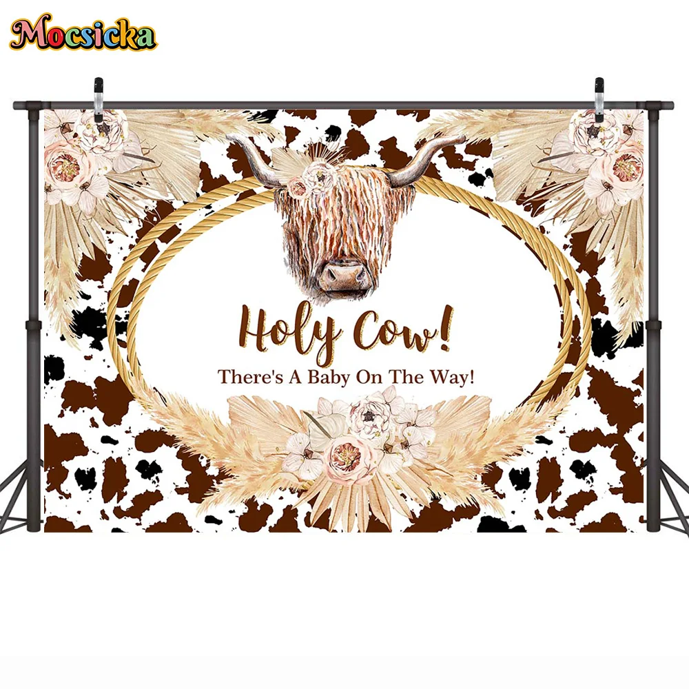 Mocsicka фон для фотосъемки новорожденных ковбойский Детский праздник коричневый день рождения украшение Детская фотография