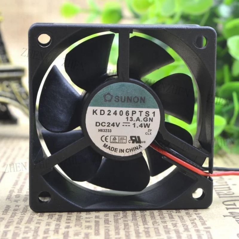 S 1PC for SUNON KD2406PTS1 DC24V 2.6W 6CM 6025 60mm Inverter Cooling Fan 2pin