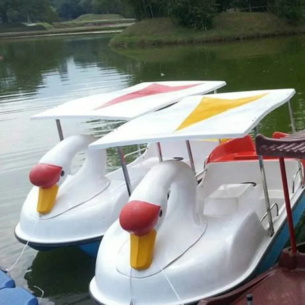 2/4 People Pedal Boat Park Play Fiberglass Cartoon Water Bike Boat Water Sports